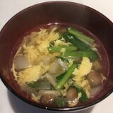 鶏肉の茹で汁で簡単スープ